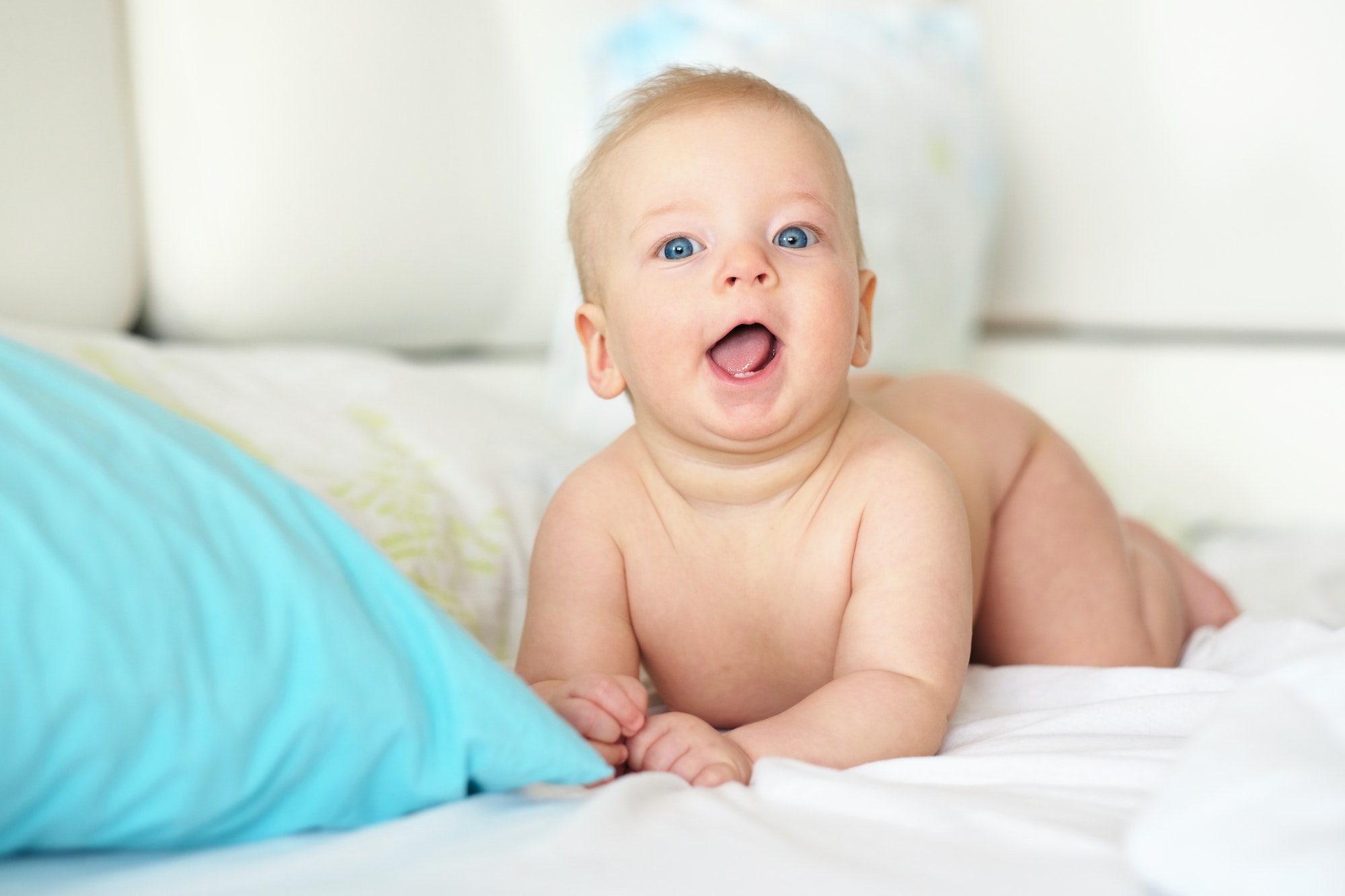 Baby with blue eyes